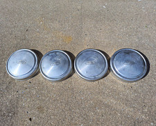 VINTAGE FORD METAL ALUMINUM HUB CAPS picture