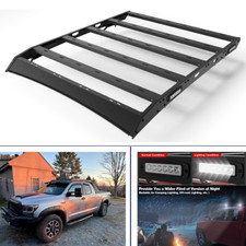 For 2007-2021 Toyota Tundra Crew Cab w/ LED Lights Top Roof Rack Cargo Carrier picture