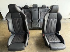 18-23 AUDI S5 RS5 SPORTBACK LEATHER SEAT SEATS SET FRONT REAR BLACK RED picture