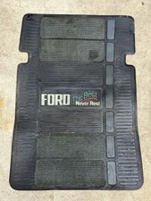 Vintage Duplicolor Blue Ford The Best Never Rest Carpeted Rubber Floor Mat picture