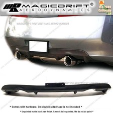 For 03-07 Infiniti G35 Coupe JDM NS Style Rear Bumper Lower Diffuser Lip 2-Fins picture