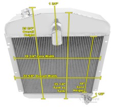 1947 48 49 Plymouth 3 Row Alum CA Radiator picture