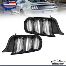 Set LED Tail lights For 2015-2022 Ford Mustang Euro Style w/ Sequential Signals picture