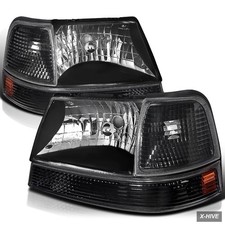 SPEC-D TUNING 4PC Black Headlights + Signal Corner Lights Compatible with picture
