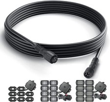MICTUNING 2X 3Pin/4Pin/5Pin Extension Cords Cable For RGBW RGBIC Led Rock Lights picture