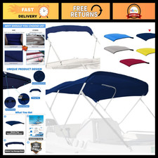 3 Bow Bimini Top Replacement Cover - Waterproof 600D Marine Canopy, Easy Install picture