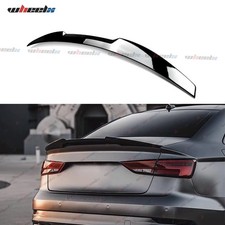 Gloss Black Fits 2013-2019 2020 Audi A3 S3 RS3 Sedan Rear Trunk Spoiler Wing Lip picture