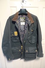 BARBOUR-  A7 INTERNATIONAL  WAX COTTON JACKET- CUSTOMIZED - MADE IN  UK - 40 picture