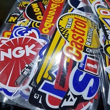 100 Pcs Racing Stickers Decals Motocross Motorcycles Car Vintage Sticker Lot picture