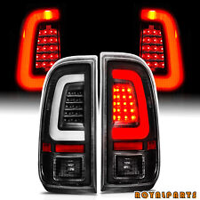 Fits 2008-2016 F250 Ford F350 F450 SD SuperDuty LED Tube Tail Lights Black Lamps picture
