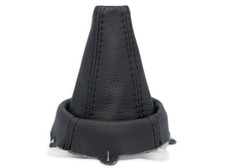 FOR MITSUBISHI LANCER EVO VII VIII 01-05 GEAR SHIFT BOOT GAITER LEATHER s. BLACK picture