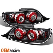 Fit Black 04-08 Mazda RX8 RX-8 JDM Dual Round LED Tail Light Rear Brake Lamp picture