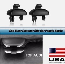 2X Sun Visor Black Clip Holder Hooks for Audi A3 S3 A4 S4 A5 S5 Q3 Q5 8U0857562A picture