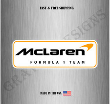 MCLAREN FORMULA 1 VINYL DECAL STICKER CAR BUMPER GARAGE 4MIL BUBBLE FREE US MADE picture