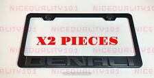 2x 3D Denali Stainless Steel Metal Black License Plate Frame Holder picture