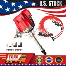 Ignition Distributor for Chevy SBC 305 350&Plug Wires 90 degree Complete 90* Kit picture