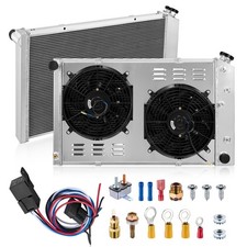 3 Row Aluminum Radiator + Fan Shroud For 1970-1981 Camaro 1978-1987 Monte Carlo picture