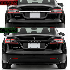 CHROME DELETE BLACKOUT VYNIL OVERLAY FOR 2016-2022 TESLA MODEL S TRUNK TRIM picture