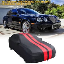 For Jaguar S-TYPE BLACK/RED Satin Stretch Indoor Tailored Car Cover picture