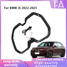 Gloss Black LED Front Bumper Kidney Grille Trim Frame For BMW iX 2022-2025 New picture