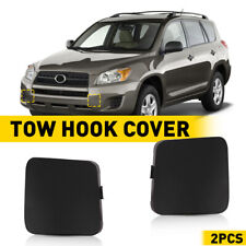 2pcs Tow Cover Eye Hook Front Bumper Right Left Cap For Toyota RAV4 2011-2012 picture