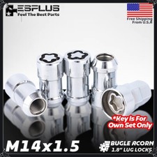 4 Pc Honda Wheel Lock W Key M14x1.5 Chrome Fits Odyssey/Passport/Pilot/Ridgeline picture
