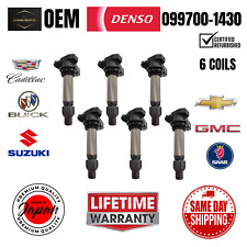 OEM DENSO Ignition Coils x6 For 2007-2015 Chevy Buick Pontiac GMC, 099700-1430 picture