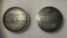 SUPER RARE All-metal  Vintage Volvo Hubcaps Central Caps - Pair picture