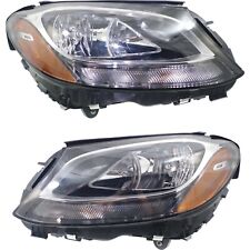 Headlight For 2015-2018 Mercedes-Benz C300 Pair Driver and Passenger Side CAPA picture