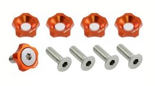 NEW VMS STAR 20 PC FENDER BUMPER HEADLIGHT WASHER 10MM 10 MM BOLT KIT ORANGE picture