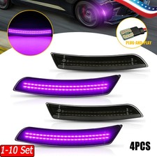 1-10 Set Full LED Purple Front & Rear Markers For 16 17 18-23 Chevrolet Camaro picture