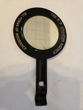 Vintage 40s Car Truck License Tag Topper CRAVEN INSURANCE Co ADVERTISING MIRROR  picture