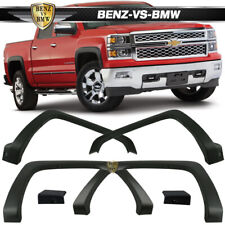 Fits 14-18 Silverado 1500 2500HD 3500HD OE Style PP Black Trunk Fender Flares picture