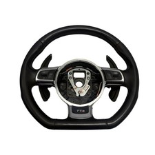 2008-2015 MK2 Audi TTS OEM Steering Wheel Black Flat Bottom Paddle Shifters picture