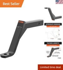 Versatile 10-Inch Drop Trailer Hitch Ball Mount with 8-Inch Rise - Class 3 Rated picture