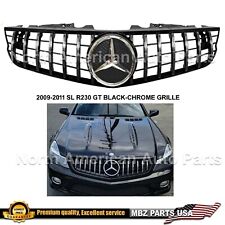 Mercedes Benz R230 SL550 SL63 GT Black-Chrome Grille Star AMG 2009 2010 2011 New picture