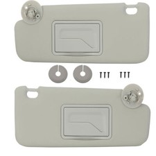 Pair Gray Driver Passenger Side Sun Visor w/Mirror For Chevrolet Cruze 2017 2018 picture