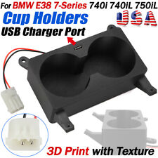 For BMW E38 Cup Holders with 24W USB Charger 7-Series 740i 740iL 750iL 1995-2001 picture