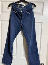 Levi's Straight Blue Denim Jeans Regular Fit Pockets Men's Cotton picture