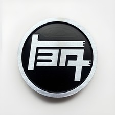TOYOTA TEQ EMBLEM ROUND JAPANESE BADGE MACHINE FINISHED METAL Black 3.5 Inch picture