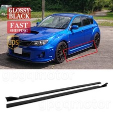 For Subaru Impreza WRX STI 2008-2014 CS Style Gloss Black Side Skirts Extensions picture