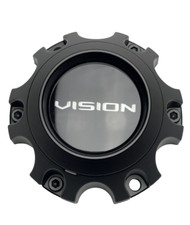 Vision Satin Black 6 Lug Wheel Center Cap C416SB-6V picture