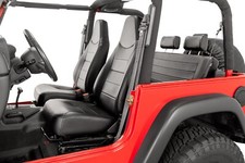 Heritage Premium Reclining Front Seats - Pair in Black for 76-06 Jeep CJ, Wrangl picture