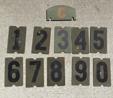 Original Military Truck Bridge Weight Plate Classification Number Plates 2 Sided picture