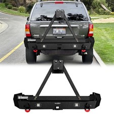Vijay For1999-2004 Jeep Grand Cherokee WJ Steel Rear Bumper W/Spare Tire Carrier picture