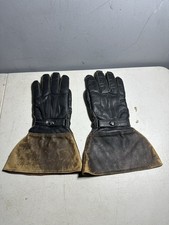 VINTAGE 20s  EARLY HANSEN USA  MOTORCYCLE LEATHER RIDING GLOVES Size 10 picture