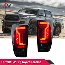LED Tail Lights For 2016-2023 Toyota Tacoma Brake Rear Lamps Black Smoke Pair picture
