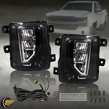 For 2016 2017 2018 Chevy Silverado 1500 LED Fog Lights Bumper Lamp w/Switch/Wire picture