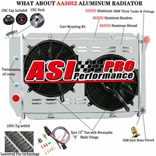 For 1970-73 FORD MUSTANG/LINCOLN/MERCURY COUGAR 3 ROW RADIATOR SHROUD FAN+RELAY picture