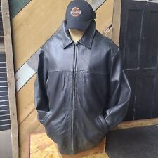Revolution Italian Concept Black Lambskin Leather Jacket With Fur Liner Men's 3X picture